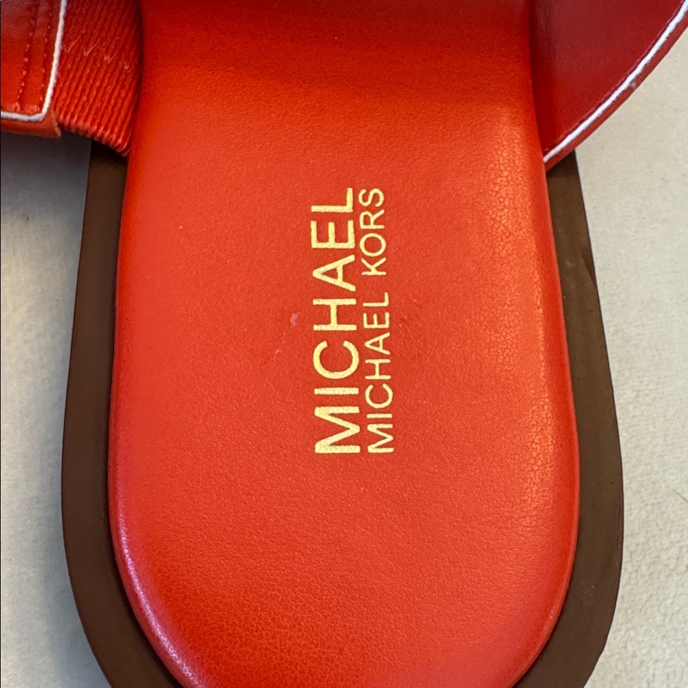 NWOT! Michael Kors Carson Horsebit T Strap Leather Sandals, sz 9 - Picture 4 of 6